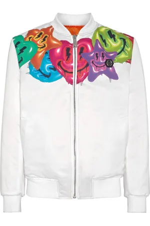 Philipp Plein Smile satin bomber jacket