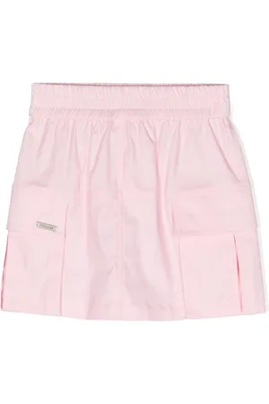 MONNALISA Logo-plaque slip-on skirt