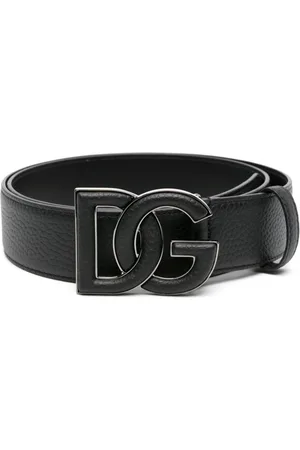Dolce & Gabbana Logo-buckle leather belt