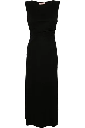 Twin-Set Gathered sleevleess maxi dress