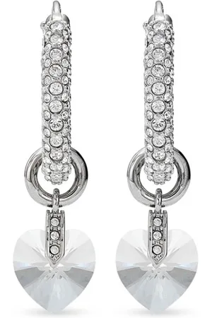 Jimmy Choo Crystal heart hoop earrings