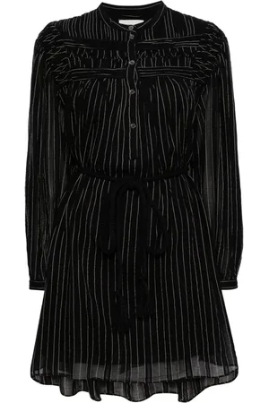 Marant Etoile Leozi striped voile mini dress