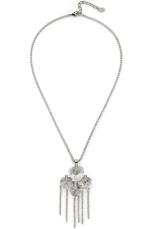Jimmy Choo Heart crystal drop necklace