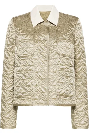 Moncler Corduroy-collar quilted shirt jacket