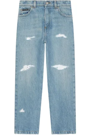 Dolce & Gabbana Logo-plaque distressed jeans