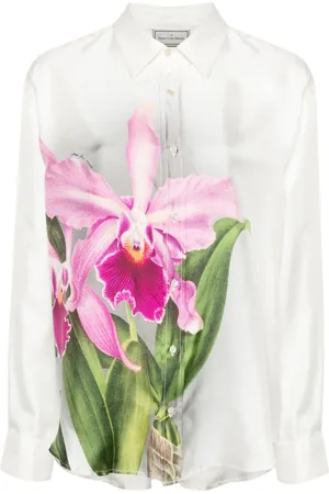 PIERRE-LOUIS MASCIA Floral-print silk shirt