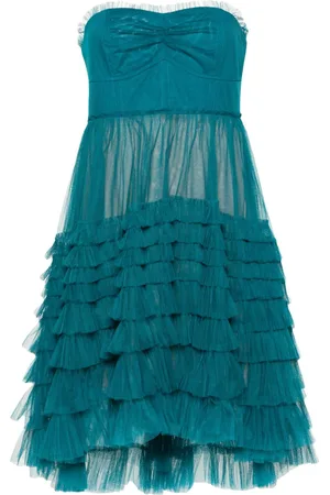 Twin-Set Ruffled strapless minidress