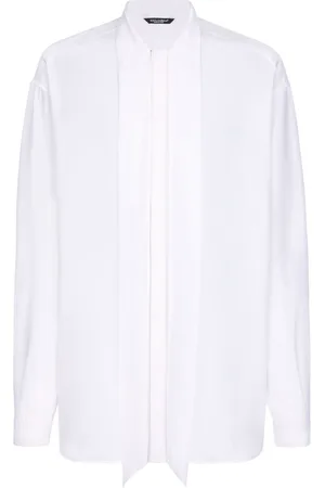Dolce & Gabbana Scarf-collar silk crepe shirt