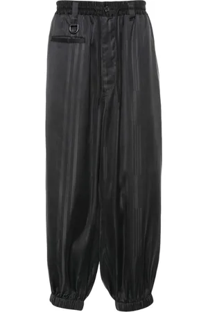 Y-3 Striped tapered trousers