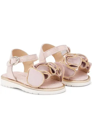 Babywalker Appliqué-detail leather sandals