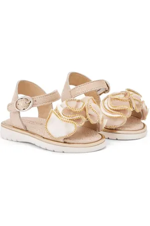 Babywalker Leather buckle-fastening sandals