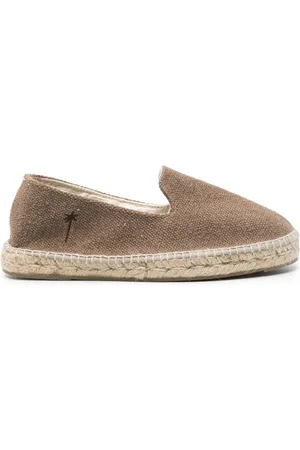 MANEBI Logo-embroidered canvas espadrilles