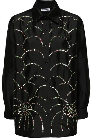 BATSHEVA Alison sequin-embellished blouse