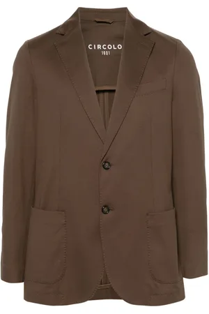 Circolo Single-breasted cotton blazer