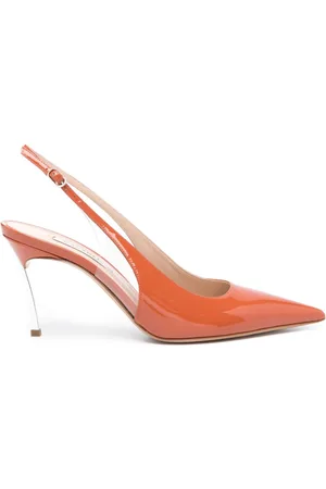Casadei Superblade 80mm patent leather pumps