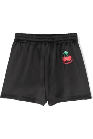 Chiara Ferragni Cherry-appliqué satin shorts
