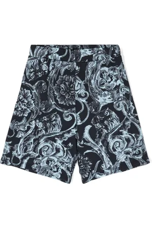 VERSACE Barocco Stencil cotton shorts