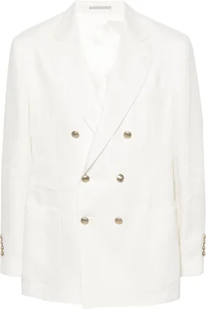 Brunello Cucinelli Double-breasted linen blazer