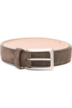N.PEAL Buckled suede belt