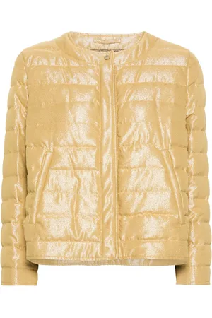 HERNO Lurex quilted down jacket