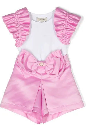Twin-Set Bow-detailed T-shirt and shorts set