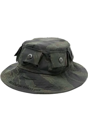 MOSTLY HEARD RARELY SEEN Camouflage-print cotton bucket hat