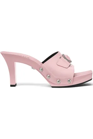 VERSACE 60mm Medusa-buckle patent-leather clogs