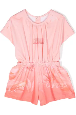 Lapin House Ombré-effect stretch-cotton playsuit