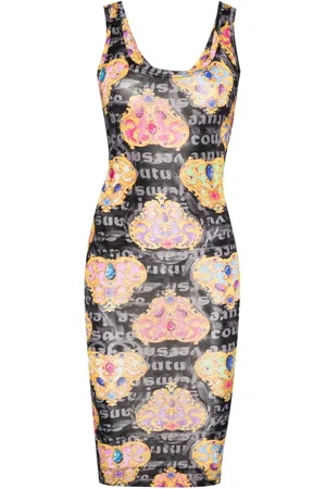 VERSACE Heart-Couture-print jersey dress