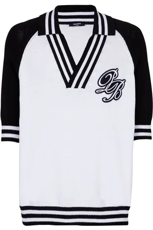 Balmain Signature knitted polo top