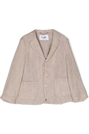 Il gufo Single-breasted linen blazer