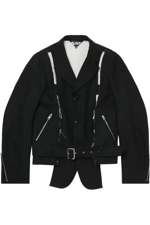 Comme des Garçons Cut-out detailed biker jacket