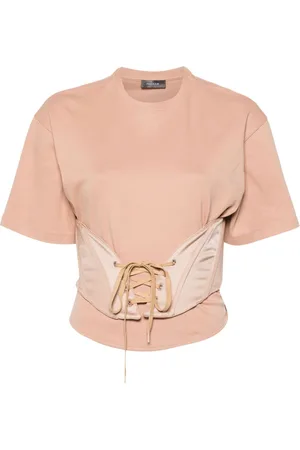 MUGLER Jersey-corset T-shirt