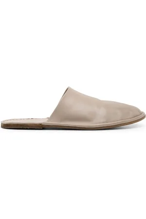 MARSÈLL Round-toe leather slippers