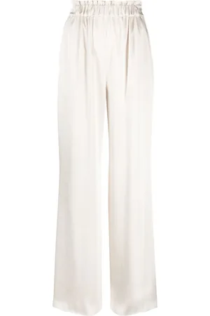 Claudie Pierlot Wide-leg smocked-waistband trousers