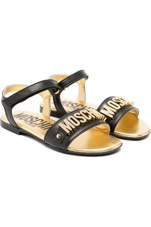 Moschino Logo-lettering leather sandals