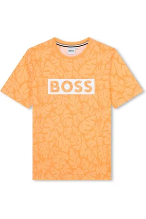 HUGO BOSS Leaf-print cotton T-shirt