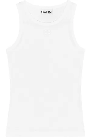 Ganni Ribbed tank top