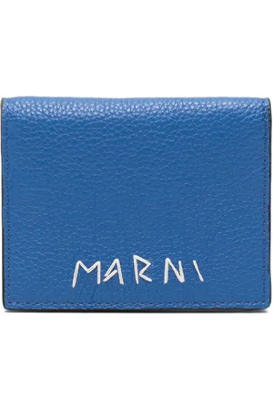 Marni Logo-embroidered bi-fold wallet