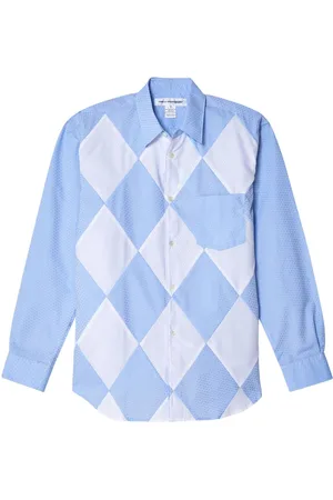 Comme des Garçons Argylle-pattern cotton shirts