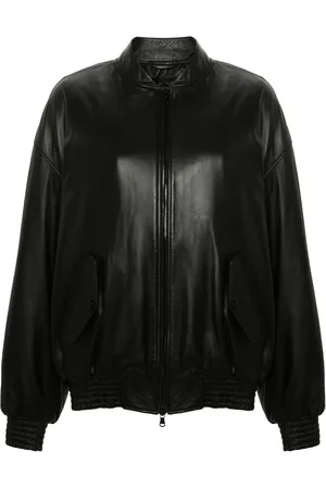 WARDROBE.NYC Drop-shoulder leather bomber jacket