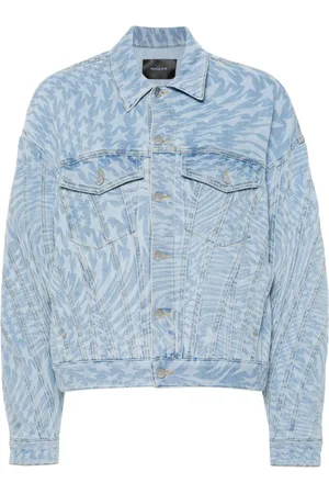 MUGLER Star-print denim jacket