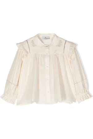 Etro Ruffled band-collar blouse