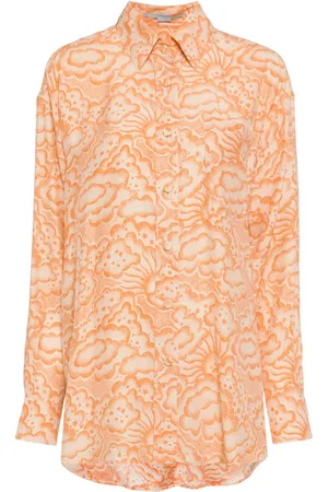 Stella McCartney Cloud-print silk shirt