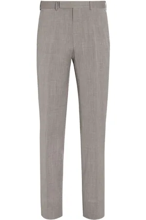 Ermenegildo Zegna Trofeo wool-silk seersucker trousers