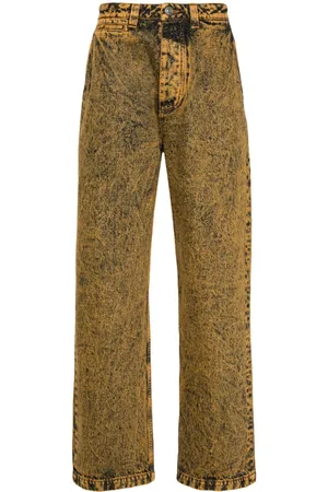 Marni Marble-dyed tapered jeans