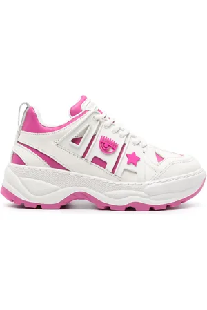 Chiara Ferragni Logo-appliqué leather sneakers