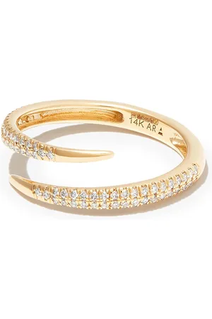 Adina Reyter 14kt yellow Thorn diamond wrap ring