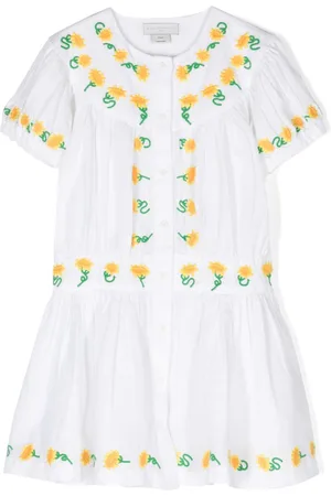 Stella McCartney Sunflower-embroidered shirt dress