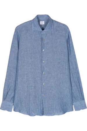 MAZZARELLI Chambray linen shirt